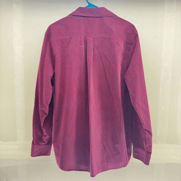 Chaps by Ralph Lauren Plaid Flannel Red Blue Long Sleeve Mens Large Comfy City - Picture 5 of 5